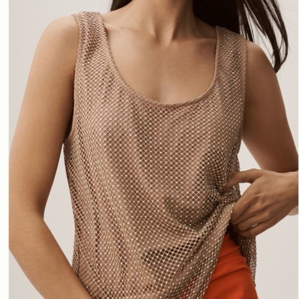 Sunday in Brooklyn Mesh Tank Anthropology Women’s L
